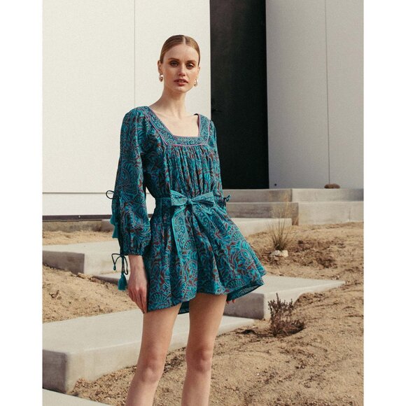 NWT Cleobella Skyla Mini Dress in Zuri Block Print S - Picture 4 of 4